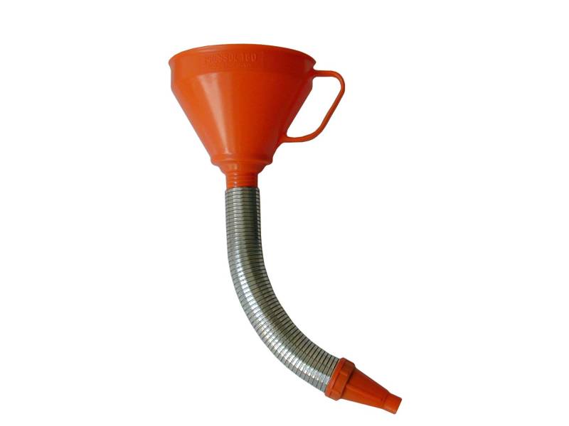 Pressol 02675 Trichter mit Flexibler Düse aus Metall , 160mm, Orange von Pressol