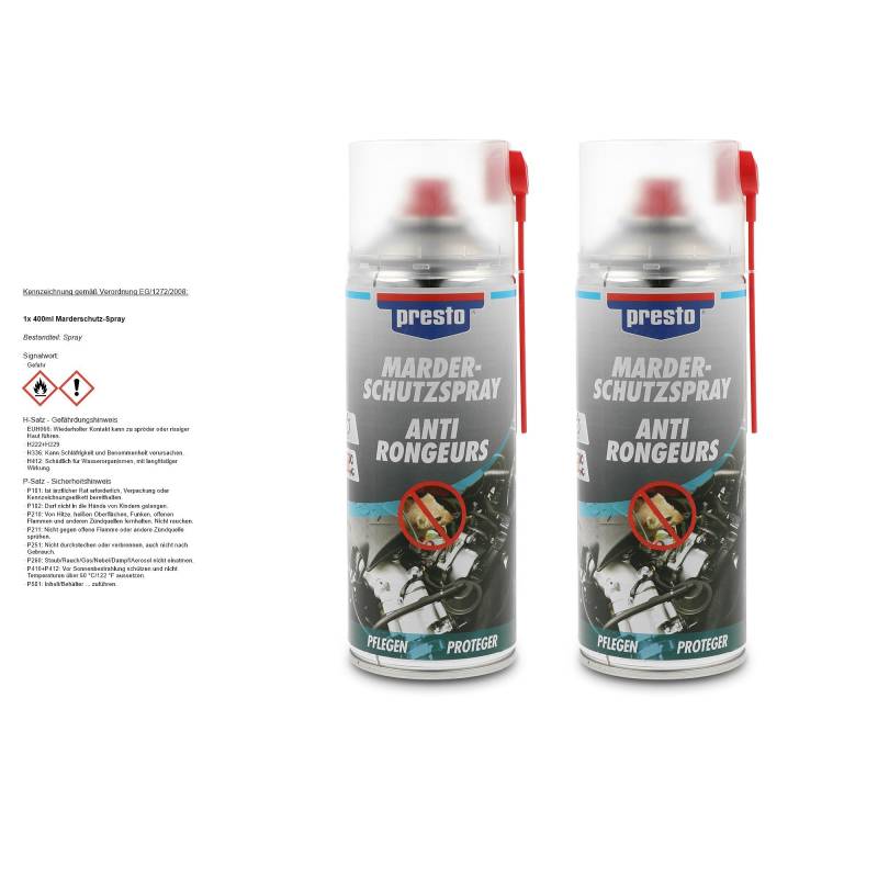 PRESTO 2x 400ml Marderschutz-Spray von Presto
