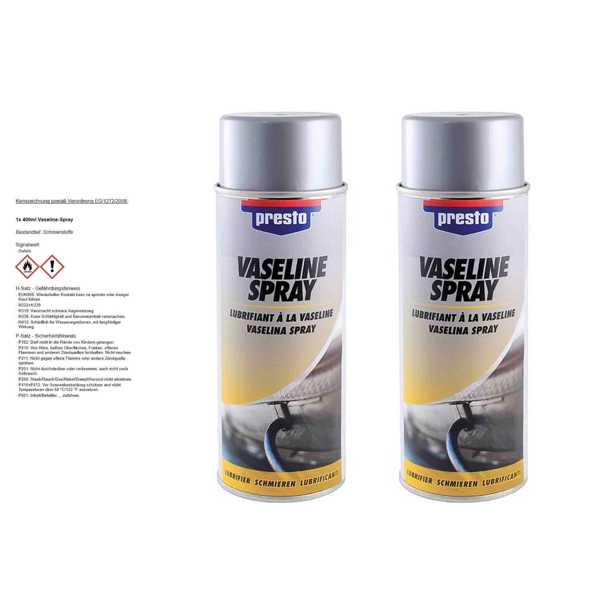 PRESTO 2x 400ml Vaseline-Spray von Presto