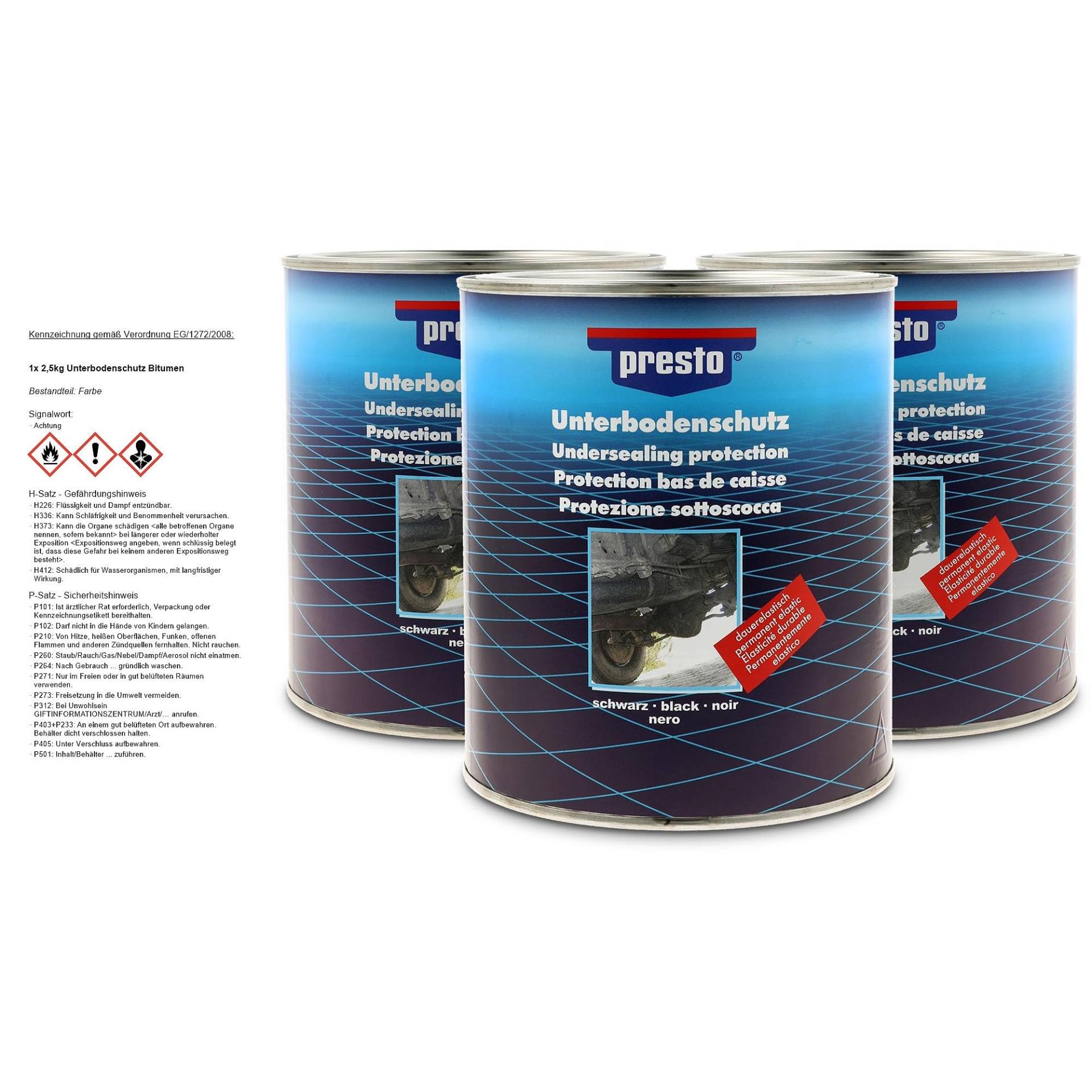 PRESTO 3x 2,5kg Unterbodenschutz Bitumen PRESTO 3x 2,5kg Unterbodenschutz Bitumen von Presto