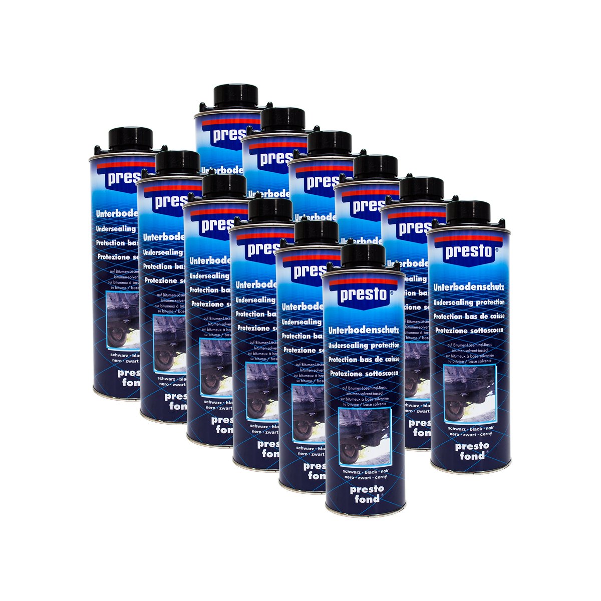 Presto 12x 603239 UNTERBODENSCHUTZ Bitumen VERSIEGELUNG SCHWARZ 1 l Presto 12x 603239 UNTERBODENSCHUTZ Bitumen VERSIEGELUNG SCHWARZ 1 l von Presto