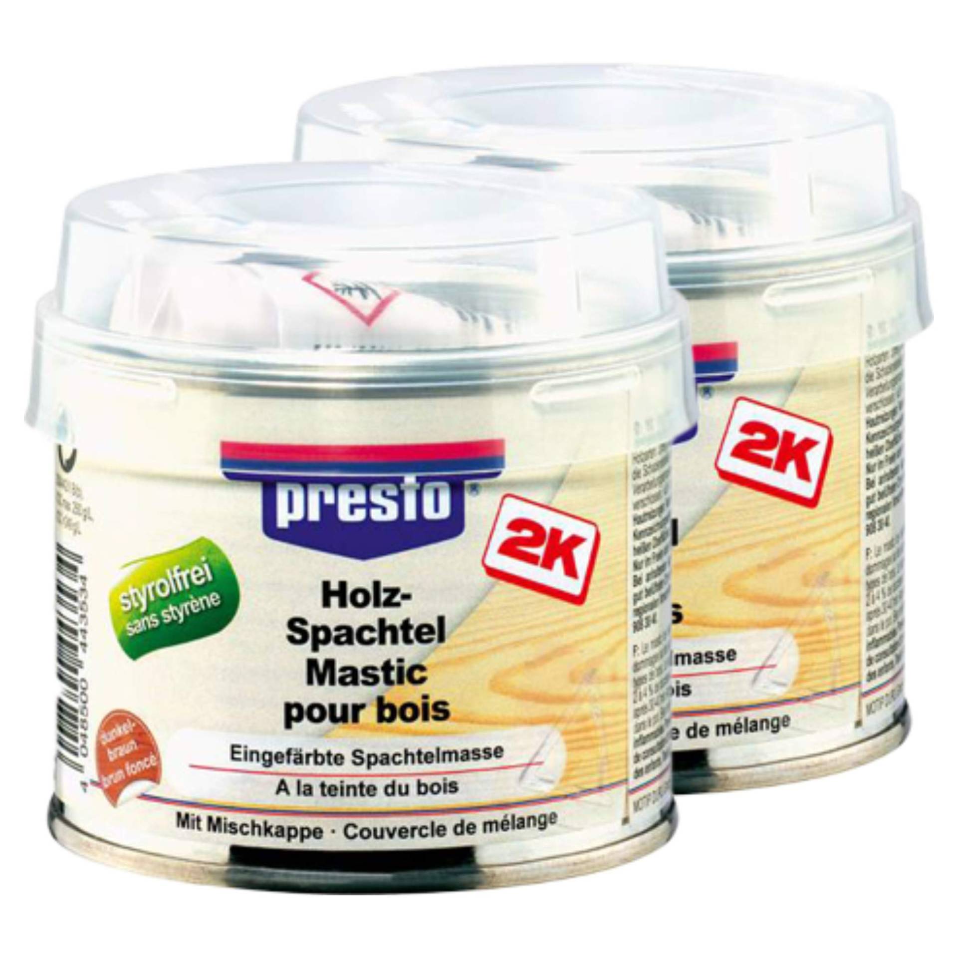Presto 2X 443480 Holz-Spachtel Holzspachtel Spachtel Hellbraun Mit Mischkappe 25 Presto 2X 443480 Holz-Spachtel Holzspachtel Spachtel Hellbraun Mit Mischkappe 25 von Presto
