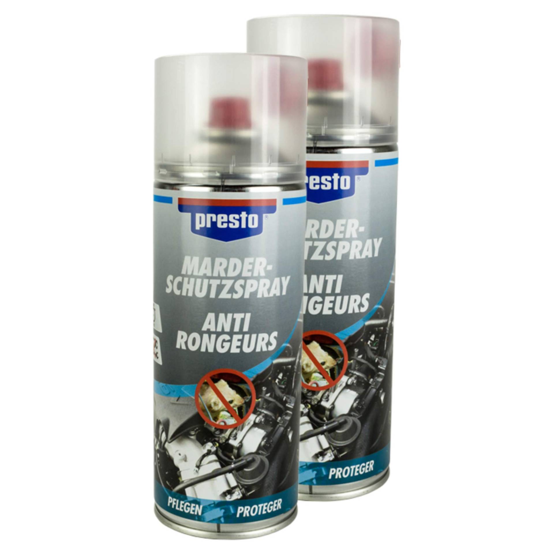 Presto 2X MARDERSCHUTZ-Spray MARDER Schutz Spray Kabel LEITUNGEN 400 ml 803857 von Presto