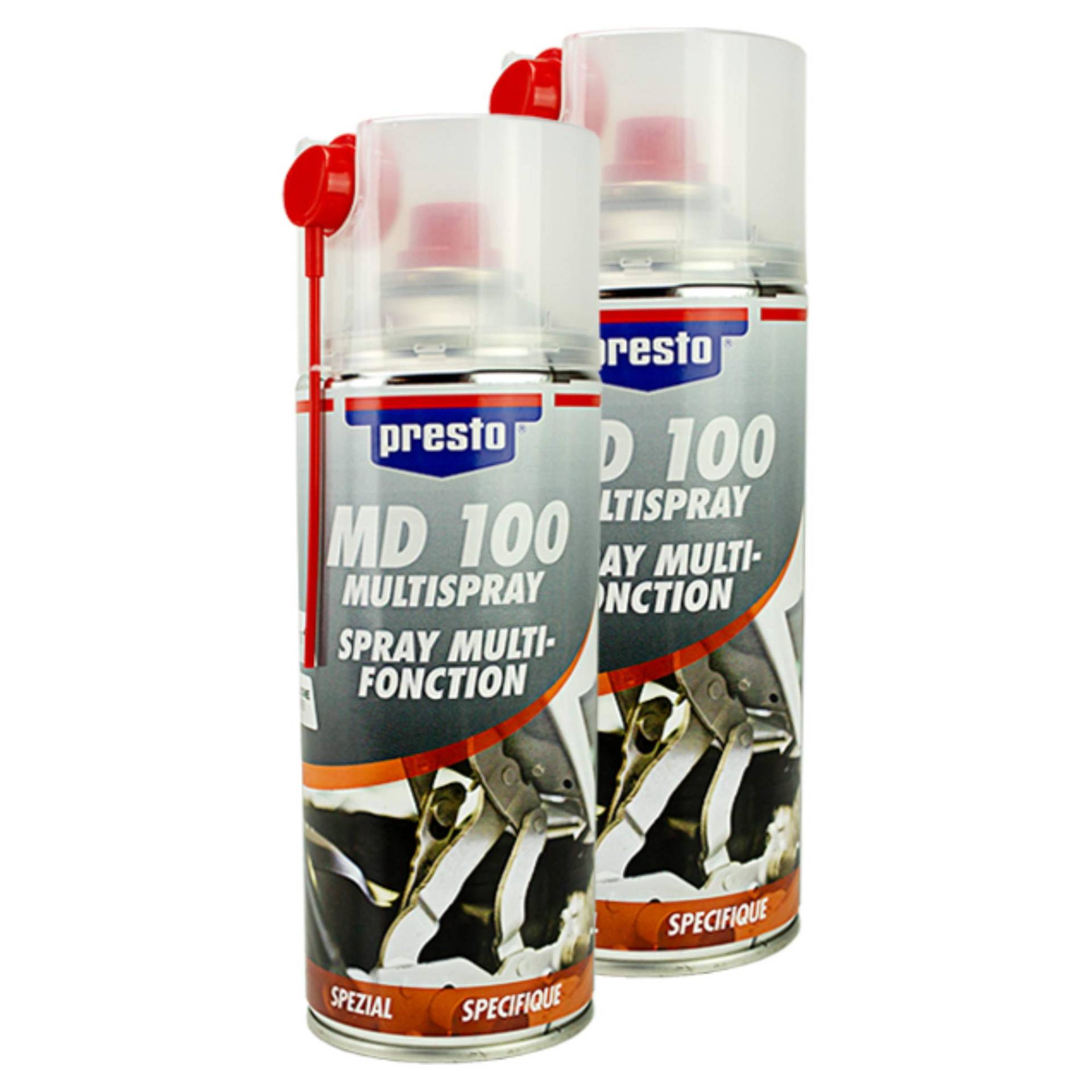 Presto 2X MD 100 Multi-Spray SCHMIERUNG Schutz WACHS Reiniger ÖL 400 ml 157165 von Presto