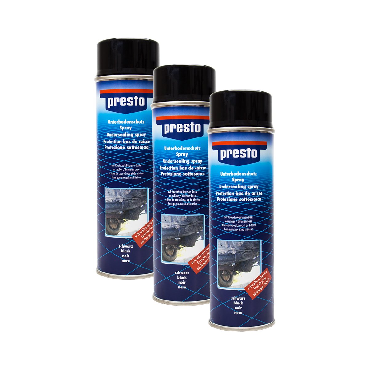 Presto 3X 306017 UNTERBODENSCHUTZ Bitumen VERSIEGELUNG SCHWARZ 500 ml Presto 3X 306017 UNTERBODENSCHUTZ Bitumen VERSIEGELUNG SCHWARZ 500 ml von Presto