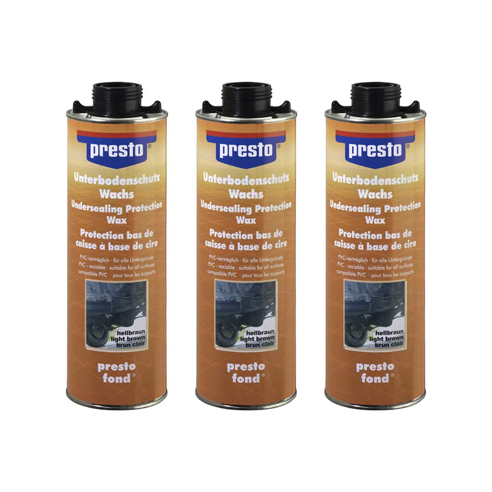 Presto 3X 690211 UBS UNTERBODENSCHUTZ WACHS STEINSCHLAGSCHUTZ SCHWARZ 1000 1L Presto 3X 690211 UBS UNTERBODENSCHUTZ WACHS STEINSCHLAGSCHUTZ SCHWARZ 1000 1L von Presto