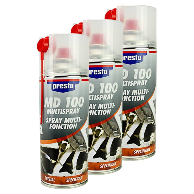 Presto 3X MD 100 Multi-Spray SCHMIERUNG Schutz WACHS Reiniger ÖL 400 ml 157165 von Presto