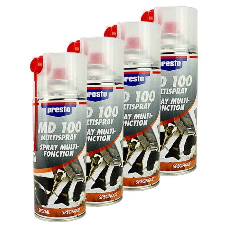 Presto 4X MD 100 Multi-Spray SCHMIERUNG Schutz WACHS Reiniger ÖL 400 ml 157165 von Presto