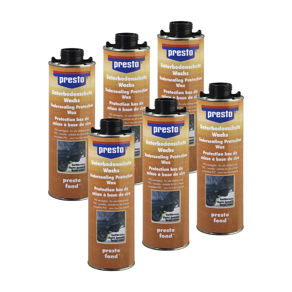 Presto 6X 690211 UBS UNTERBODENSCHUTZ WACHS STEINSCHLAGSCHUTZ SCHWARZ 1000 1L Presto 6X 690211 UBS UNTERBODENSCHUTZ WACHS STEINSCHLAGSCHUTZ SCHWARZ 1000 1L von Presto