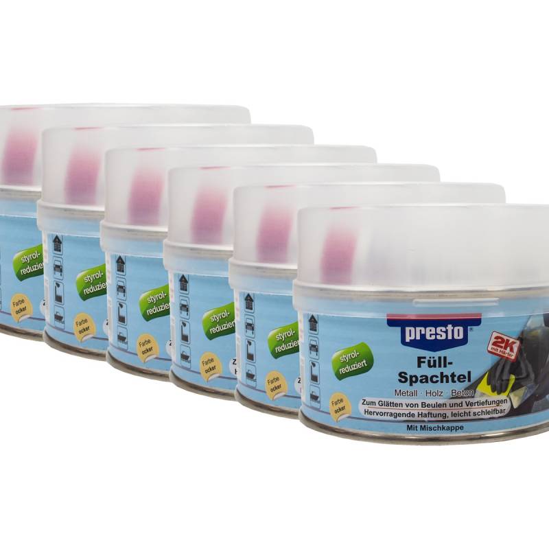 Presto 6X 833113 Füllspachtel Schleifbar Ocker Mit Härter 500 G von Presto