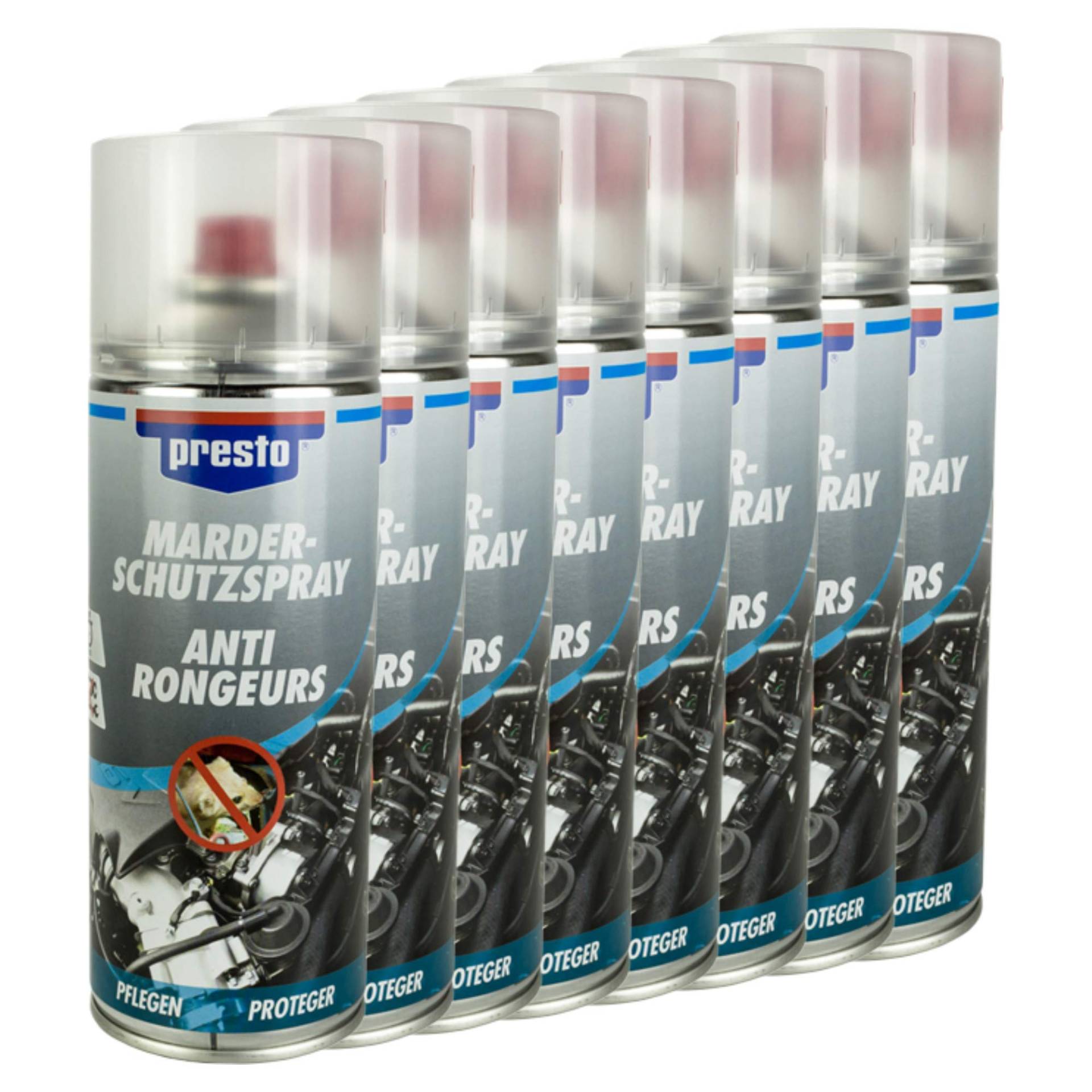 Presto 8X MARDERSCHUTZ-Spray MARDER Schutz Spray Kabel LEITUNGEN 400 ml 803857 von Presto