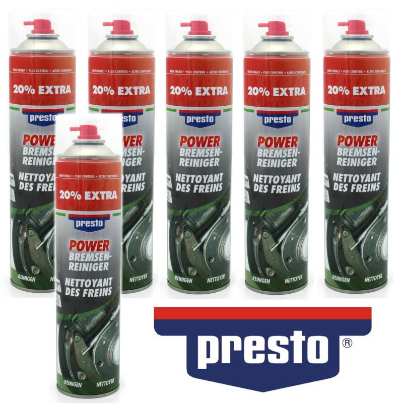 Presto Power Brake Cleaner 600 ml Set of 6 von Presto