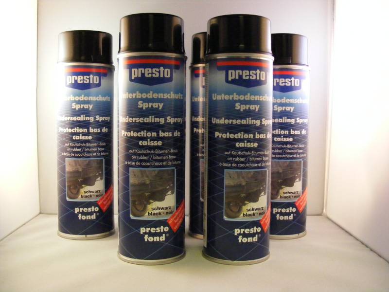 Presto Unterbodenschutz schwarz 6x 500 ml Spray von Presto