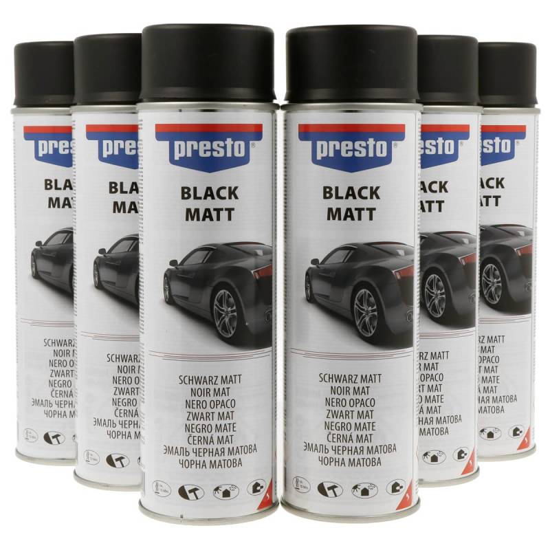 presto 100008 SET Universal schwarz matt 6 x 500 ml von Presto