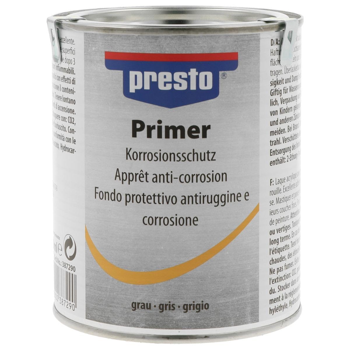 presto 387290 primer Rost- und Korrosionsschutz grau 750 ml presto 387290 primer Rost- und Korrosionsschutz grau 750 ml von Presto