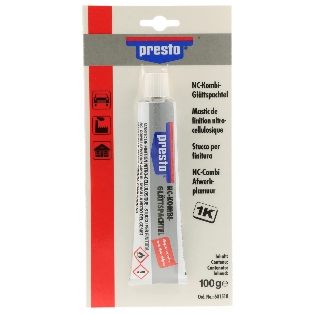 presto 601518 NC-Kombi Glättspachtel geblistert 100 g von Presto