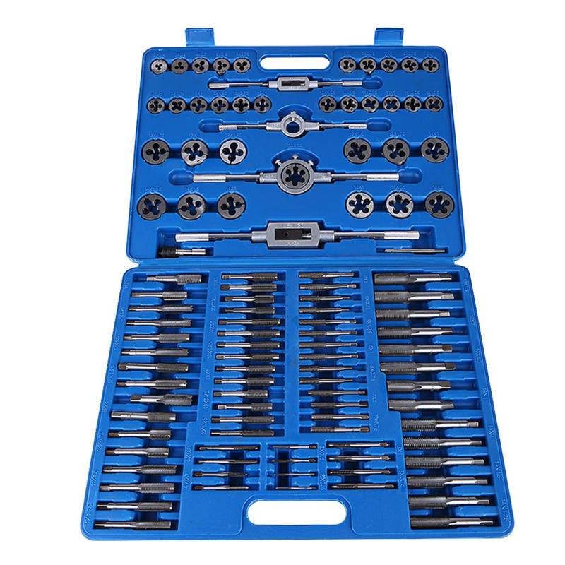 110pcs M2 - Screw Nut Tap Taps Stempel, Kohlenstoffstahl -Handwerkzeugkit Zum Gewindebetrieb mit 5 Schraubenschlüssel, Ideal für Muttern oder Schrauben Schneiden von Pretfy