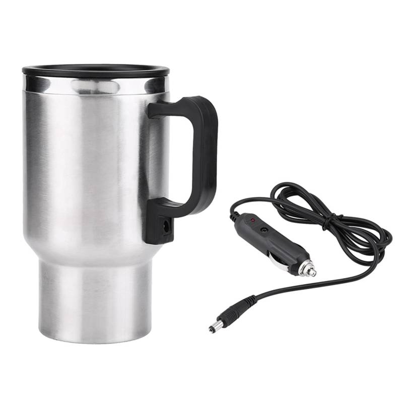 12 V, 450 Ml Elektrischer Inkar Edelstahl -Stahl Reise Heizkasse Kaffee -Te -Auto -Tasse, Ideal für den Einsatz, Halten Sie Wasser Warm auf der Straße von Pretfy