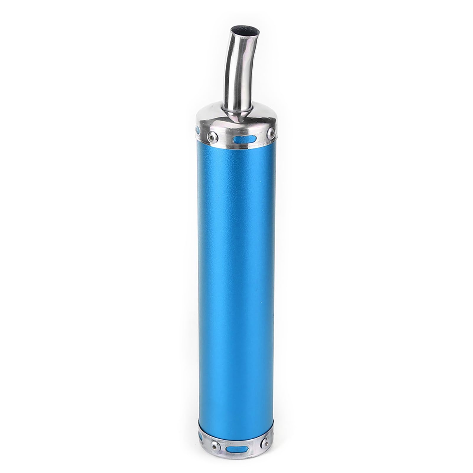 Edelstahl 20 Mm 20 Mm 0,8 -Zoll -Auspuffschalldler -Schalldämpfer für 2 -Takt -Motorrad, Hochfestigkeit und Lange Lebensdauer, Reduzierung der Rauschverschmutzung, Exquisite (Blau) von Pretfy