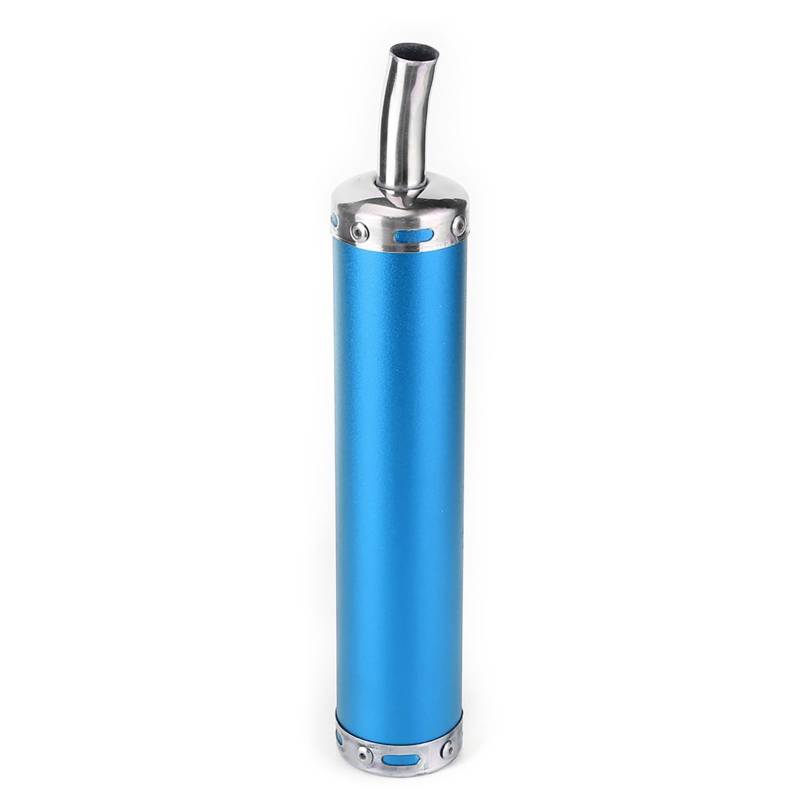 Edelstahl 20 Mm 20 Mm 0,8 -Zoll -Auspuffschalldler -Schalldämpfer für 2 -Takt -Motorrad, Hochfestigkeit und Lange Lebensdauer, Reduzierung der Rauschverschmutzung, Exquisite (Blau) von Pretfy