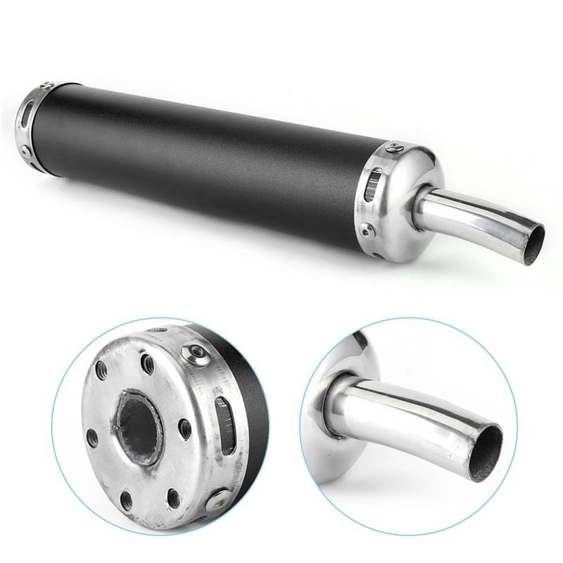 Edelstahl 20 Mm 20 Mm 0,8 -Zoll -Auspuffschalldler -Schalldämpfer für 2 -Takt -Motorrad, Hochfestigkeit und Lange Lebensdauer, Reduzierung der Rauschverschmutzung, Exquisite von Pretfy