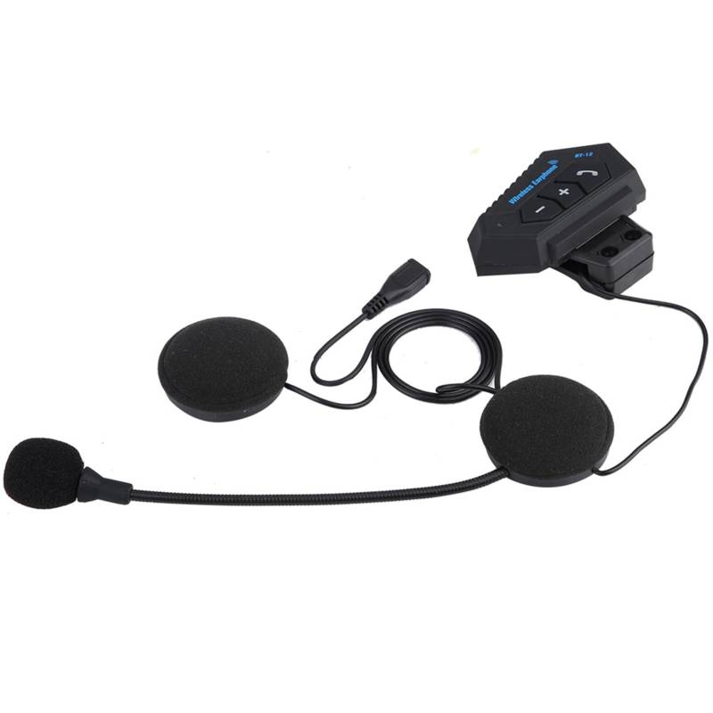 Helm Freihändiges Headset mit BT V 4.1 EDR, Hi-Fi Sound, Freis Prech Anlage für Motorrad von Pretfy