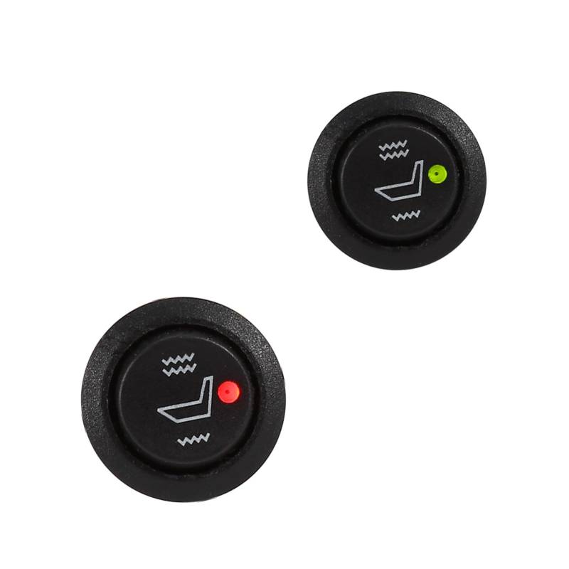 Universal Autositzheizungsschalter, 2 -fach -runder Beheizter Rocker Hi Niedrige Kontrollschalter, Packung von 2,Brandneu und, CE -Authentifizierung, Schnelle Heizung, Nicht von Pretfy