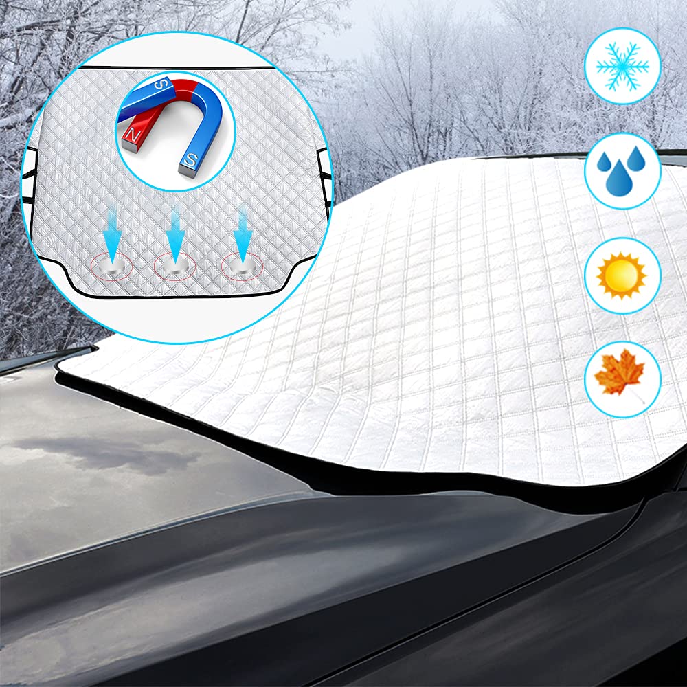 Priksia Frontscheibenabdeckung Scheibenabdeckung Auto Winter Frostabdeckung Sonnenschutz Auto Frontscheib Autoscheibenabdeckung Winschutzscheiben Abdeckung für SUV und Auto Priksia Frontscheibenabdeckung Scheibenabdeckung Auto Winter Frostabdeckung Sonnenschutz Auto Frontscheib Autoscheibenabdeckung Winschutzscheiben Abdeckung für SUV und Auto von Priksia
