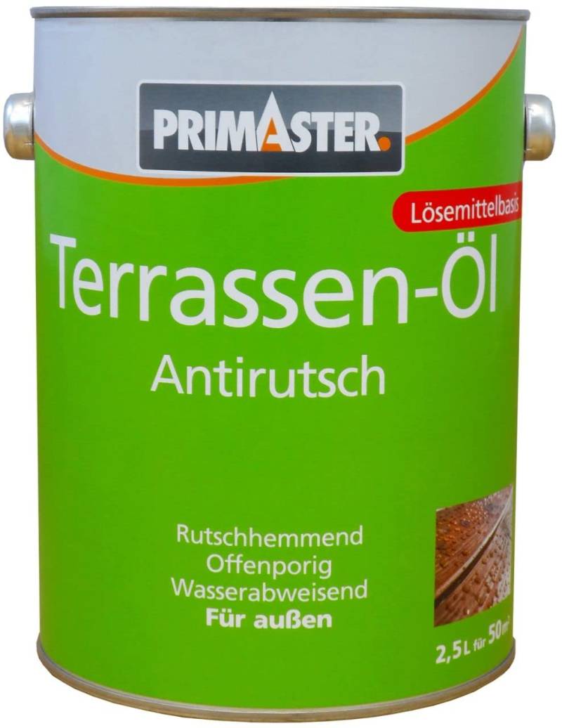 Primaster Terrassen-Öl, Anti Rutsch farblos 2,5 l für Außen UV-beständigkeit von Primaster