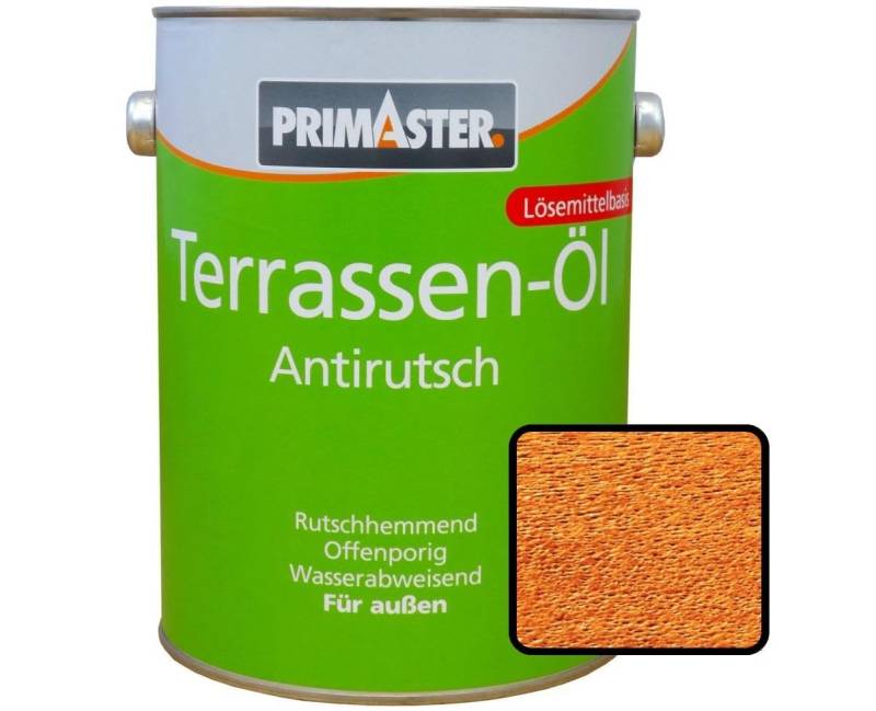 Primaster Terrassen-Öl, Anti Rutsch teak 2,5 l für Außen UV-beständig von Primaster
