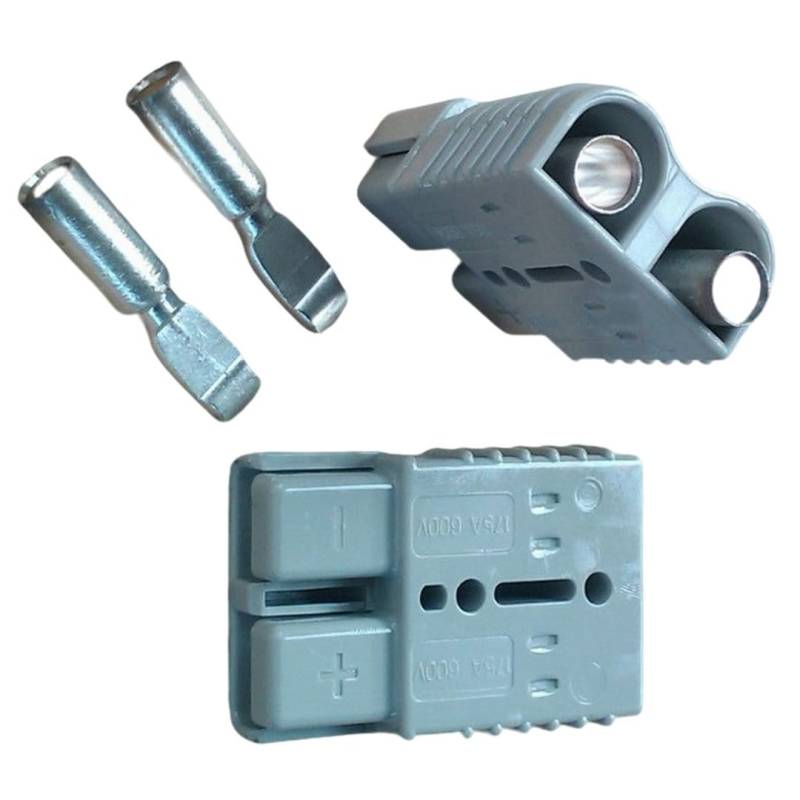 Prime Tech | Hochstrom-Steckverbinder 175A | Für Seilwinden & Bordelektrik | 2er Set inkl. Presshülsen | Passend für 75 mm² Kabel | Schnellkupplung für Stromverbindung & Sicherheit von Prime Tech
