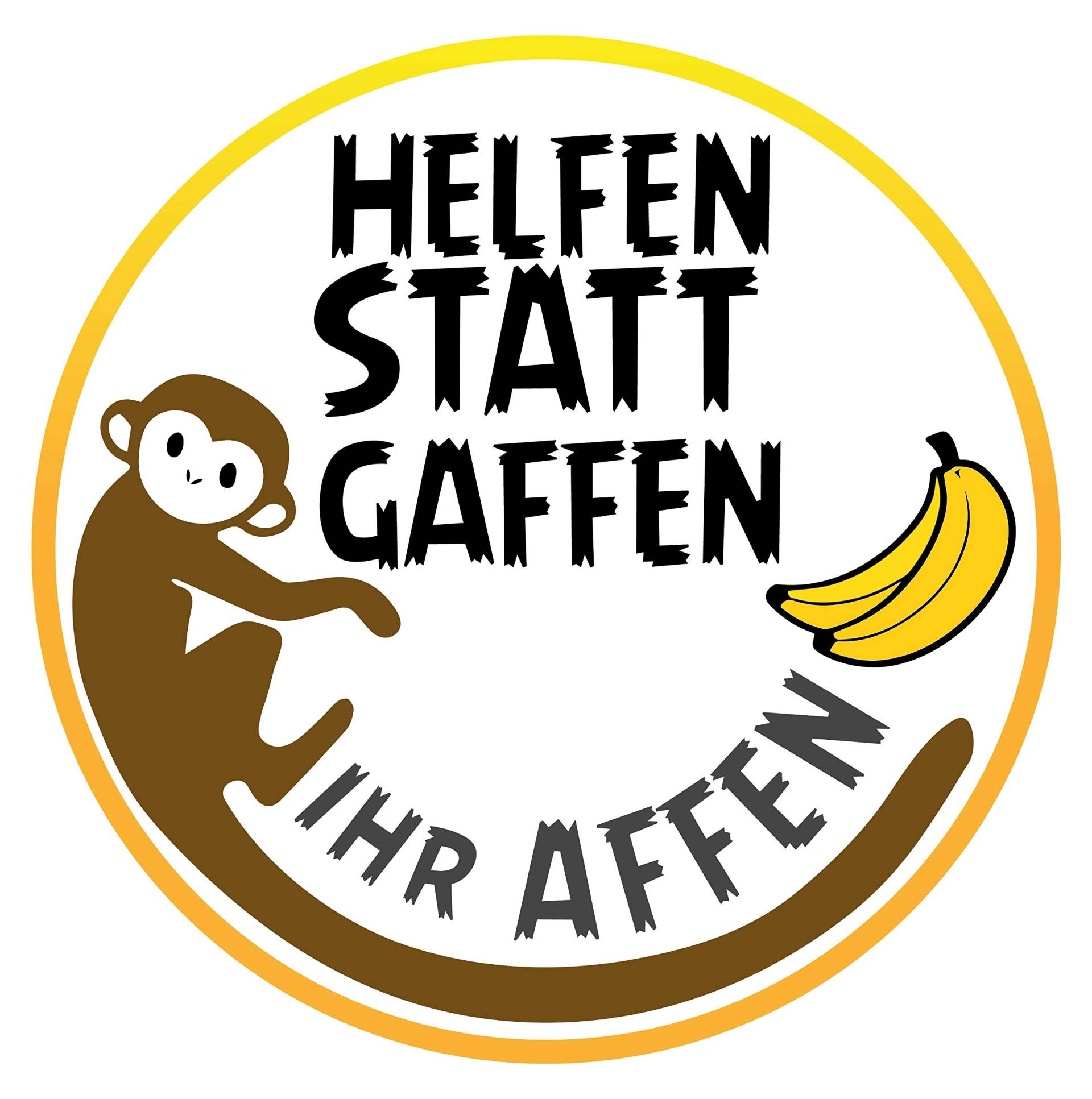PrintAttack P020 | 2er Set - HELFEN STATT GAFFEN - Ihr AFFEN Aufkleber 10 cm x 10 cm | Fun Aufkleber | Fun Sticker | Aufkleber | Stickerbomb | Helfen statt gaffen | Rettungsgasse PrintAttack P020 | 2er Set - HELFEN STATT GAFFEN - Ihr AFFEN Aufkleber 10 cm x 10 cm | Fun Aufkleber | Fun Sticker | Aufkleber | Stickerbomb | Helfen statt gaffen | Rettungsgasse von PrintAttack