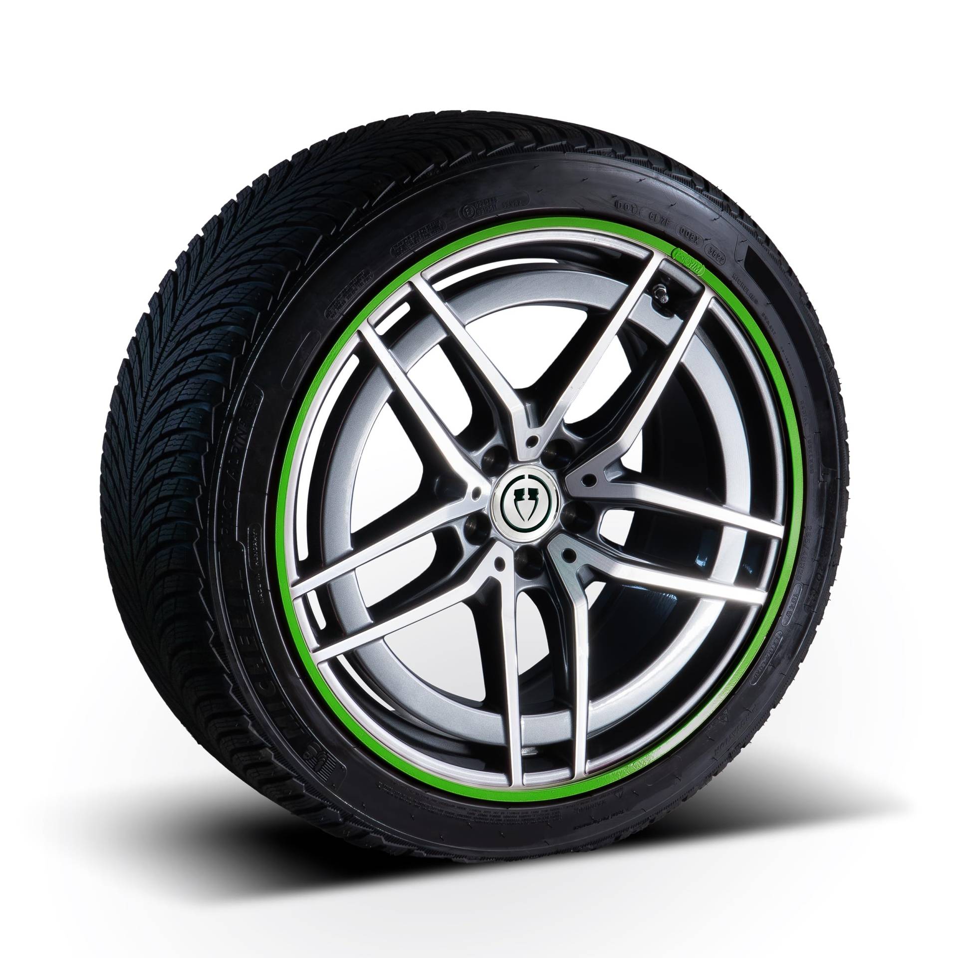 PRIORIM 4x Aluminium Felgenschutzringe (20 Zoll, Grün) - Kratzfester & Wetterbeständiger Rundumschutz für Autoreifen & Felgen - Effektiver Felgenrand-Schutz von PrioRim