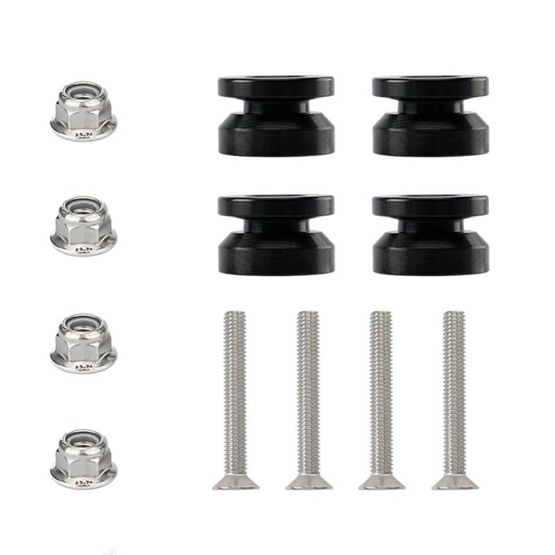 Prmaylis Schnellfreisetzungsmotorrad Schwanzkasten Basispads Aluminiumlegierung Gepäckträger Adapter 4 Pack von Prmaylis