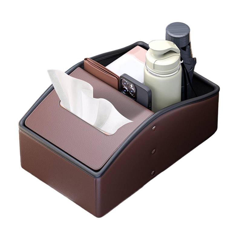 Prmaylis Upgrades Für Autokonsole Aufbewahrungsbox Auto Armlehre Organisatoren Nappa Lederbox Für Familienpendler Und Häufiges Reisen von Prmaylis