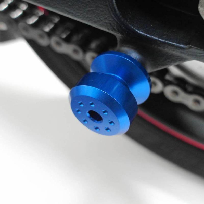 Pro-Bolt BOB10 Aluminium Paddock Stand Bobbin, Blau, 6mm Gewindedurchmesser, Neues Design von Pro Bolt
