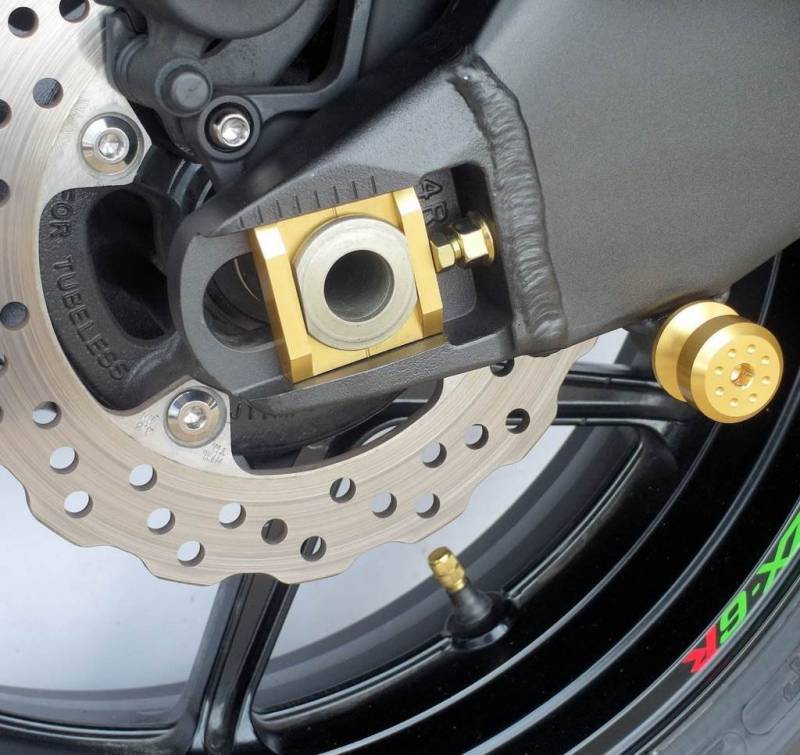 Pro-Bolt BOB10 Aluminium Paddock Stand Bobbin, Gold, 6mm Gewindedurchmesser, Neues Design von Pro Bolt