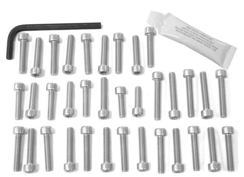 Pro-Bolt EDU020 Aluminium Motorschraubensatz für Ducati 4-Ventil Motoren, Silber von Pro-Bolt