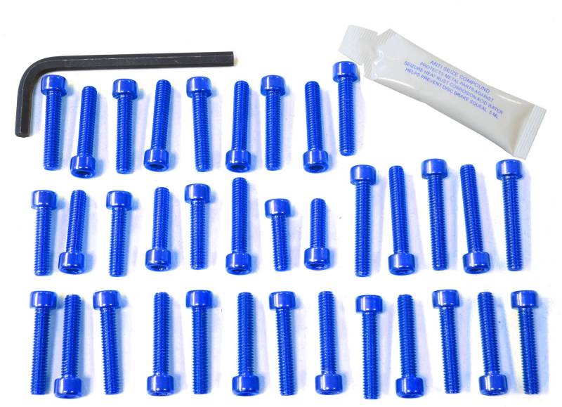 Pro-Bolt EOYA20 Aluminium Motorschraubensatz für Yamaha YZ125, Blau von Pro-Bolt