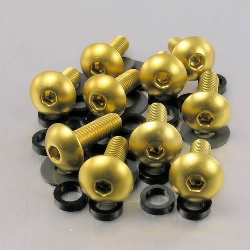 Pro-Bolt FB516-10 Aluminium Verkleidungsschraube, Gold, 10 Stück von Pro Bolt