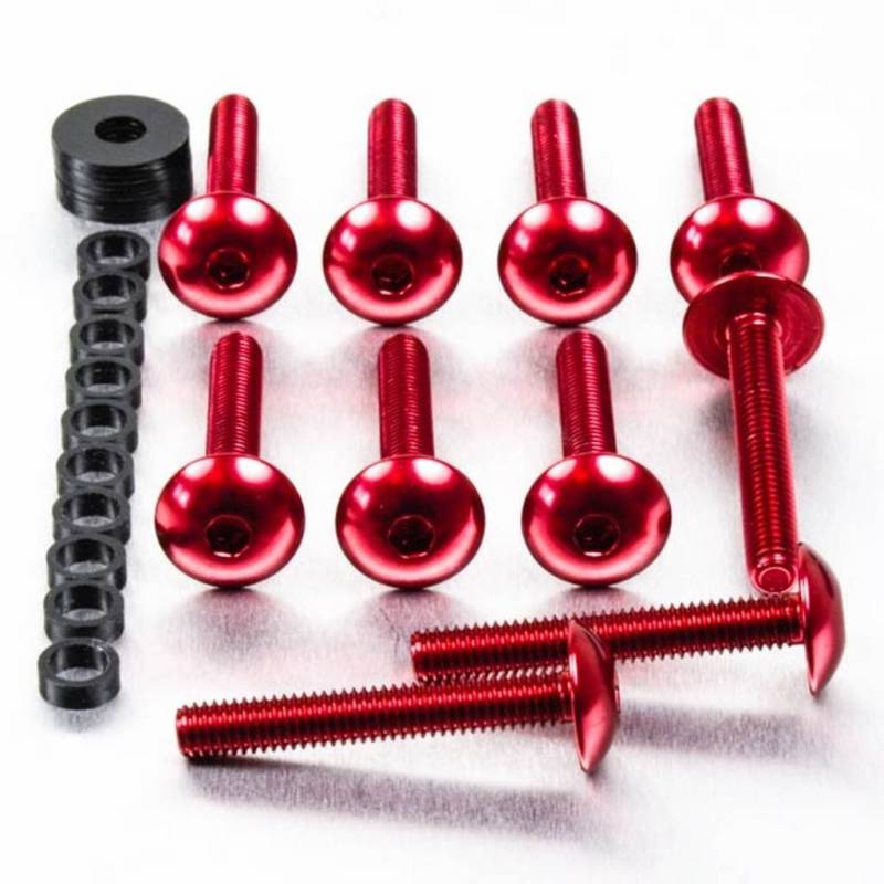Pro-Bolt FB640-10 Aluminium Verkleidungsschraube, Rot, 10 Stück von Pro Bolt