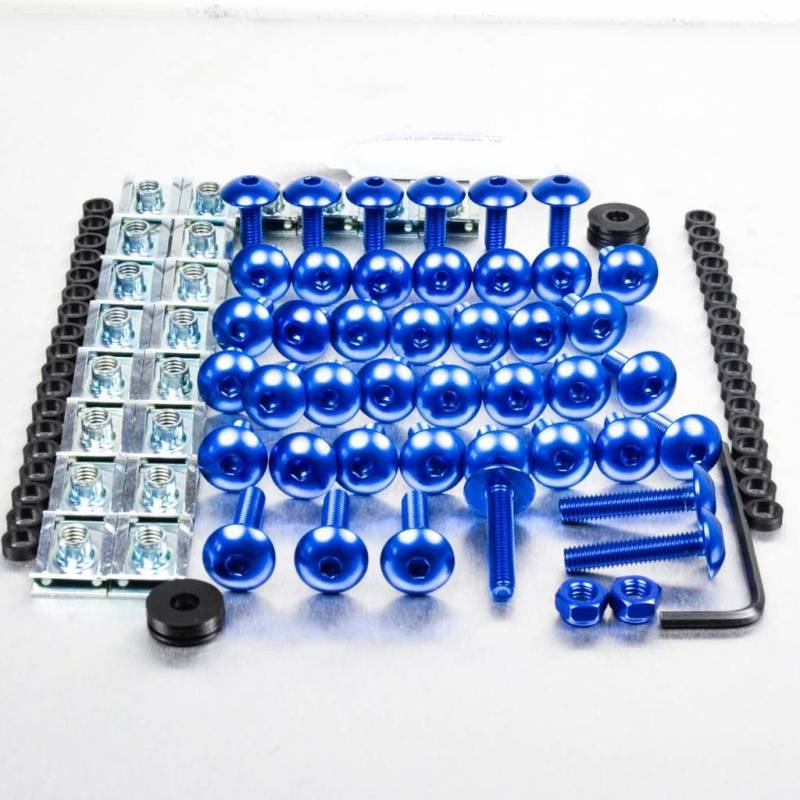 Pro-Bolt FYA400 Aluminium Verkleidungsschraubensatz für Yamaha R1, Blau von Pro-Bolt