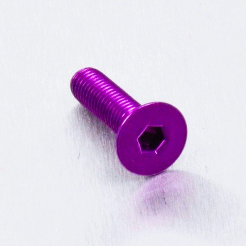 Pro-Bolt LCS520B Aluminium Senkkopfschraube, Lila, M5 x 0.8mm x 20mm von Pro-Bolt