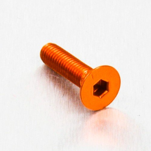 Pro-Bolt LCS520B Aluminium Senkkopfschraube, M5 x 0.8mm x 20mm, Orange von Pro-Bolt