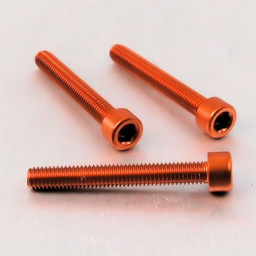 Pro-Bolt LPB645 Aluminium Zylinderkopfschraube Pro-Schraube, Orange, M6 x 1.00mm x 45mm von Pro Bolt