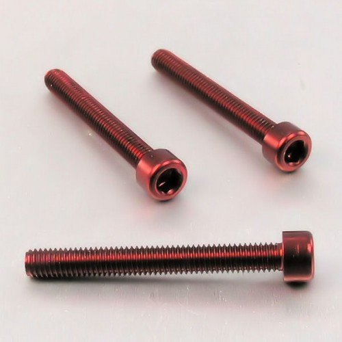 Pro-Bolt LPB650 Aluminium Zylinderkopfschraube Pro-Schraube, M6 x 1.00mm x 50mm, Rot von Pro Bolt