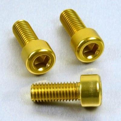 Pro-Bolt LPB820 Aluminium Zylinderkopfschraube Pro-Schraube, M8 x 1.25mm x 20mm, Gold von Pro Bolt