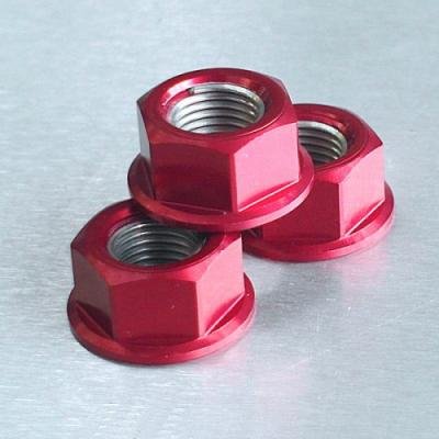 Pro-Bolt LSPN12 Aluminium Kettenradmutter, Rot von Pro-Bolt