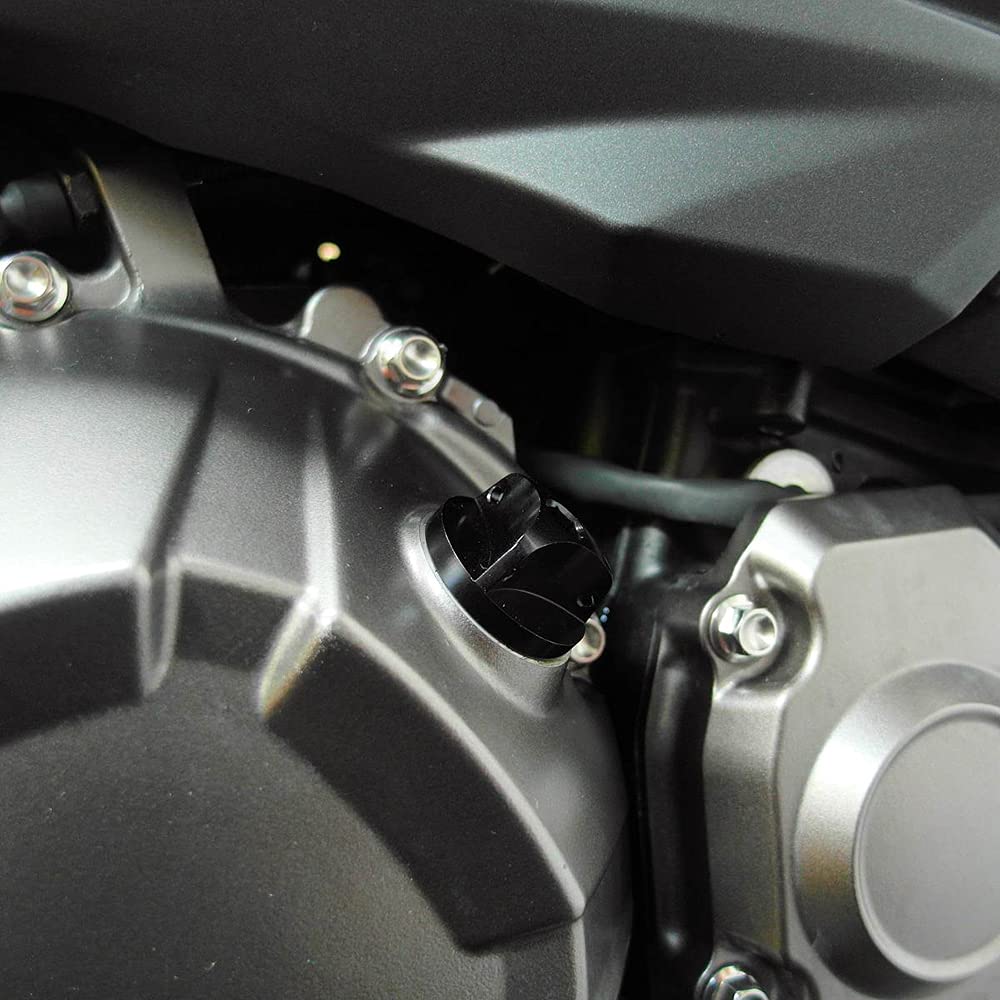 Pro-Bolt OFCK10 Aluminium Öleinfüllverschluss für Kawasaki, Schwarz, Neues Design von Pro-Bolt