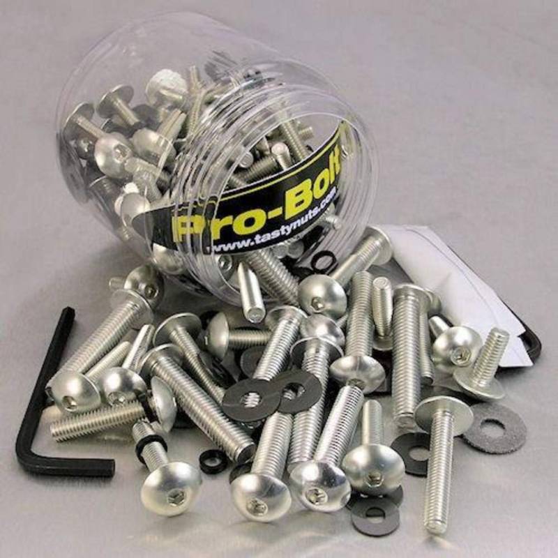 Pro-Bolt PBTUBMIXED Aluminium Gemischt Verkleidung & Zylinderkopfschraube Wanne, Silber, 100 Stück von Pro-Bolt